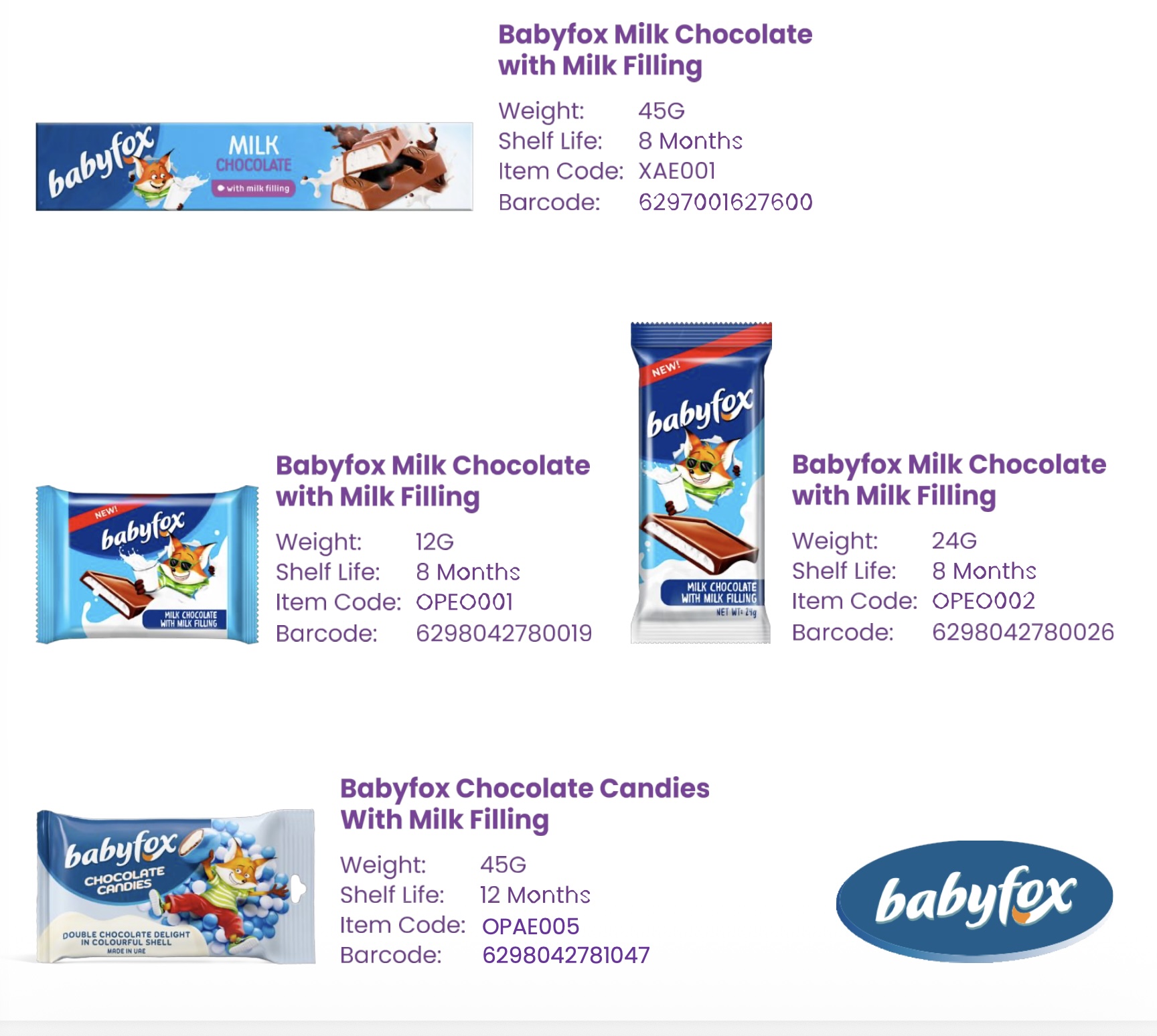 BABYFOX BARS